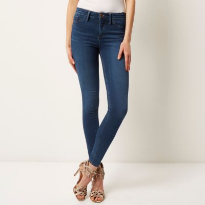 Mid wash blue sateen Molly jeggings